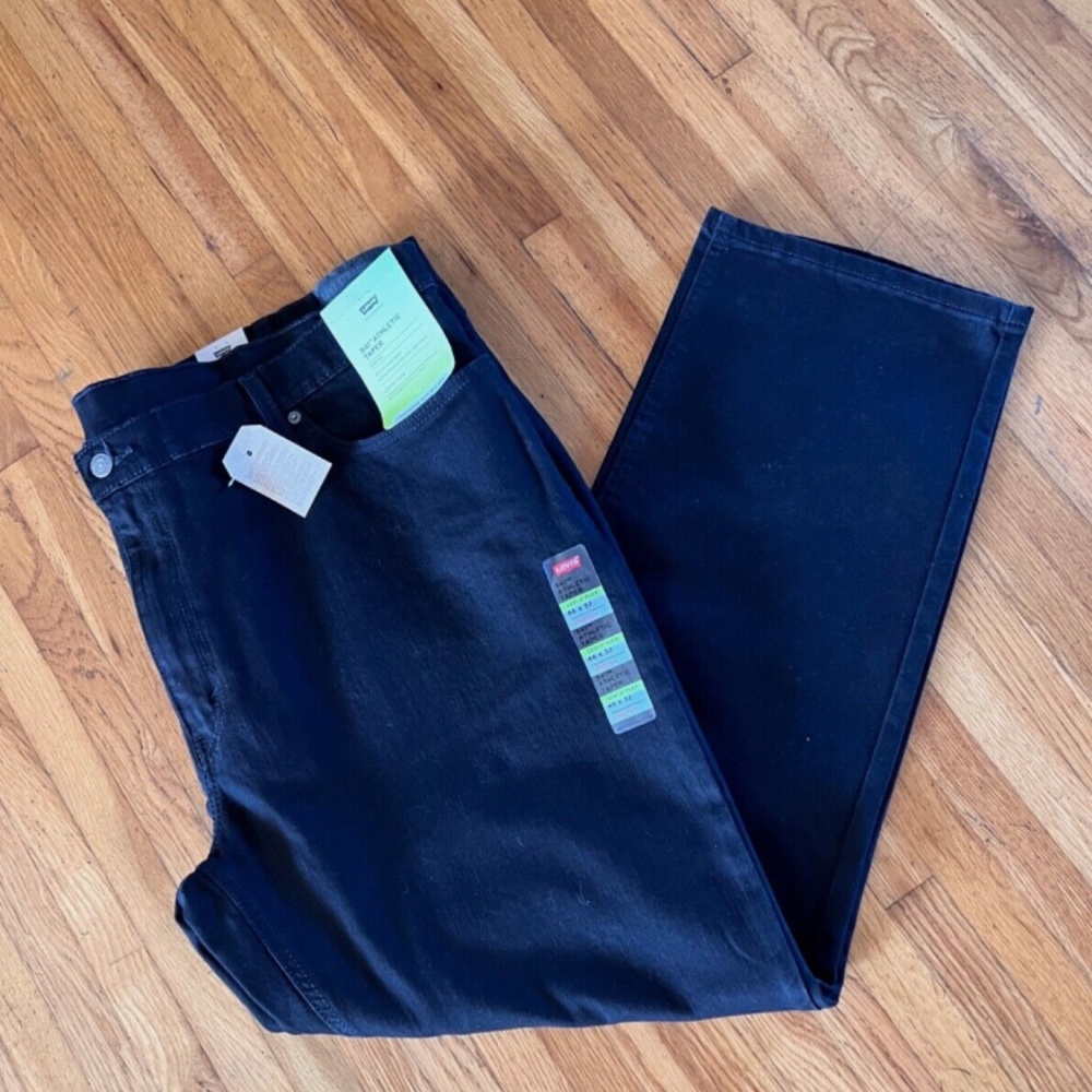 Levi's 541 Athletic Taper Stretch Jeans Mens 46x32 black